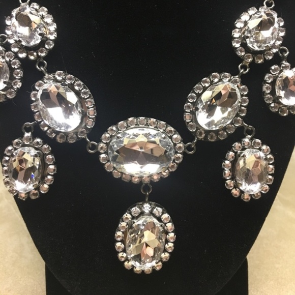 David's Bridal Rhinestone Statement Necklace - Picture 2 of 6